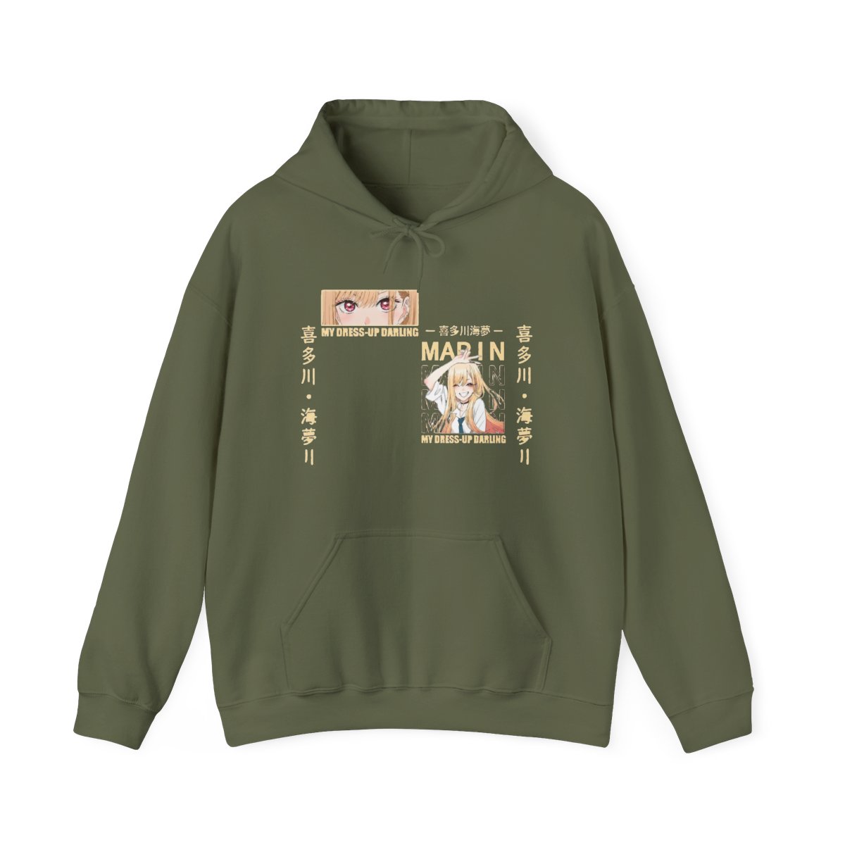 colanperd Anime My Dress-Up Darling Hoodie Marin Kitagawa Printed Hip Hop Streetwear Sweatshirts Black - alternate angle 4, merchandise