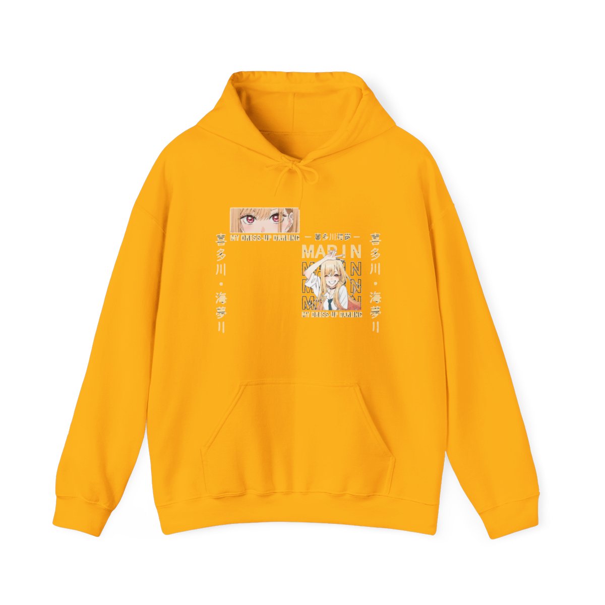 colanperd Anime My Dress-Up Darling Hoodie Marin Kitagawa Printed Hip Hop Streetwear Sweatshirts Black - alternate angle 2, merchandise